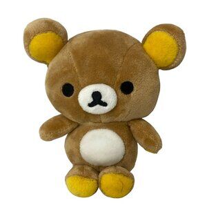 Rilakkuma Plush Toy Stuffed Bear Soft Brown & Yellow 5.5" Collectible